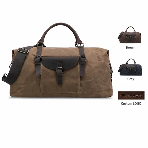 Vintage Wasserdicht Gewachst Segeltuch Reisehülle Große Kapazität Herren Duffle Bag Geschäftsreise Gepäck Retro Wochenende Duffle Bag