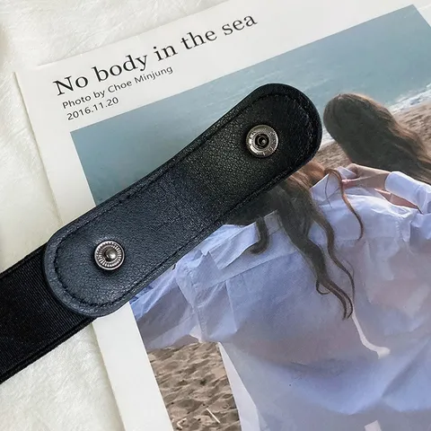 Women Elastic Stretch Belt Cute 3D Bear Buckle Invisible Waist Band Casual Versatile Jeans Belt Accessories