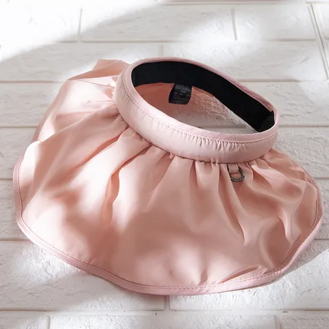Chapeau de Soleil de Protection Solaire pour Femmes Été Décontracté Grand Bord Visière de Soleil Style Coréen Mélange Coton-Polyester