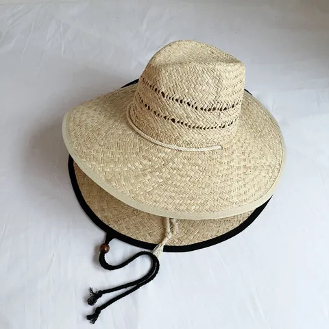Damen Bast Strohhut Sommer Strand Sonnenschutz Breite Krempe Panama Jazz Hut Handgemachte Geflochtene Freizeit Kappe