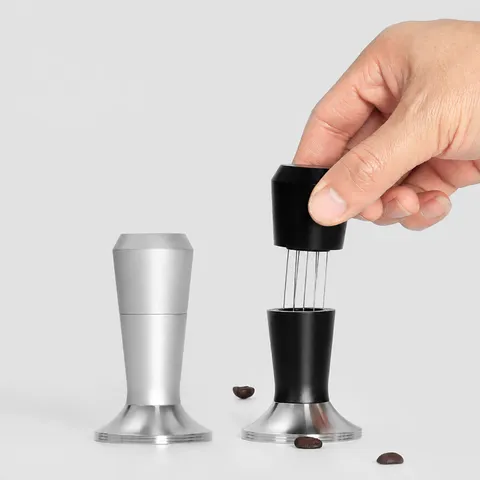Stainless Steel Coffee Distribution Tool WDT Needle Espresso Stirrer Set With Stand Kitchen Barista Coffee Accessories