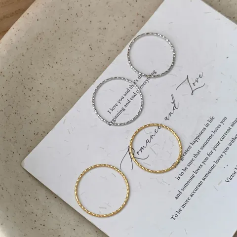 Minimalistischer 925 Sterlingsilber Ultradünner Ring Mit Diamantschliff Für Damen Japanischer Stil Einfacher Gold Silber Facettierter Ring Schmuck Geschenk