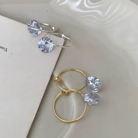 Minimalistische 925 Sterlingsilber Einzelne Strass Ohrstecker Geometrische Kreis Ohrringe Für Damen Funkelnder Feiner Schmuck Geschenk