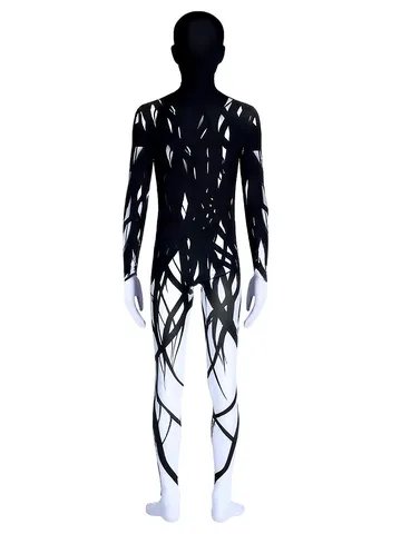 Kids Halloween Scary Red Eye Tree Man Mutant Tree Branch Cosplay Costume All Inclusive Bodysuit With Hood For Horror Ghost Party Performance