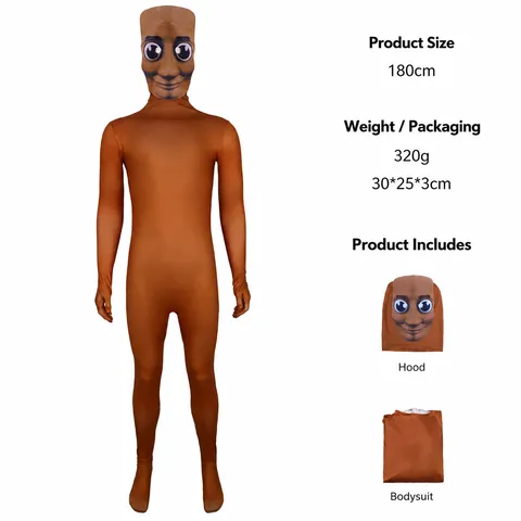 Funny Stickman Cosplay Bodysuit Halloween Party Costume Zentai Performance Outfit Spooky Role Play Suit