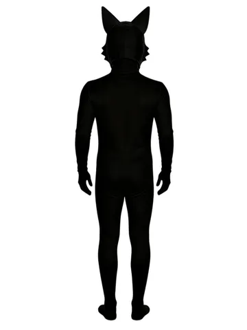 Costume Cosplay loup Noir Halloween Adultes Enfants Combinaison Animale Vêtement de Fête