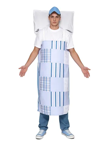 Drôle de Costumes de Cosplay de Lit d'Hôpital Fête d'Halloween Bar Patient Jeu de Rôle Unisexe Polyester Tenue de Fête