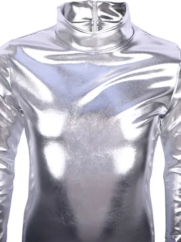 Paidiko Metalliko Lampero Bodysuit Cosplay Halloween Makry Maniki Orthios Yakas Stoli Parastasis