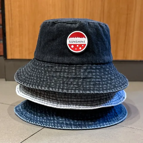 Damen Denim Fischerhut Sommer Sonnenschutz Lässig Einfarbig Klassisch Vintage Streetwear Mode Fischerkappe Hut Für Frauen