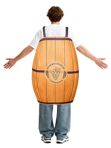 Halloween Wine Barrel Cosplay Costume Funny Brewery Carnival Fancy Dress Adult Unisex Novelty Outfit Party Apparel