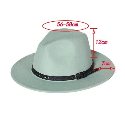 Klassieke Platte Rand Fedora Hoed Vintage Britse Stijl Vilt Jazz Pet Winter Warm Zonbescherming Effen Kleur Unisex Mode Hoed
