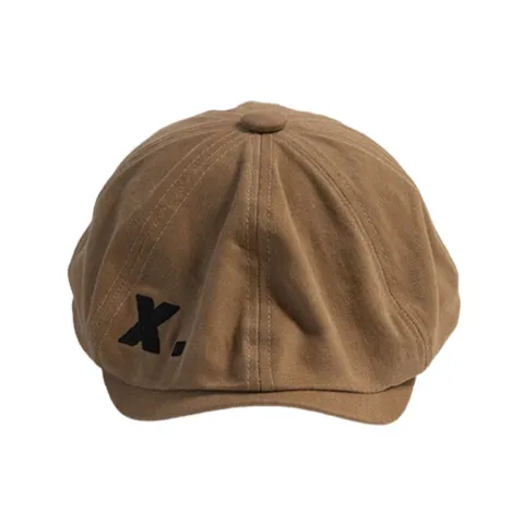 Boina Gorra Plana de Algodón Estilo Literario Japonés Con Letras Bordadas Ala Corta Corona Redonda Yuppie de Calle Sombreros Casuales Para Unisex