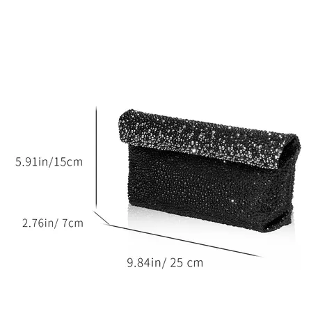 Shiny Rhinestone Envelope Bag Luxury Full Diamond Clutch Purse Fashion Women Banquet Party Evening Handbag