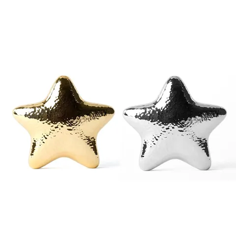 Zinc Alloy Metallic Star Evening Bag Luxury Shining Hammered Surface Clutch Bag For Women Banquet Party