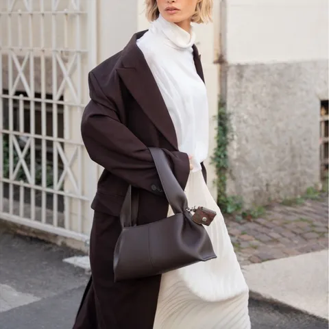 French Niche Design Cloud Dumpling Handbag Women PU Leather Soft Underarm Shoulder Bag Casual Fashion Tote Bag