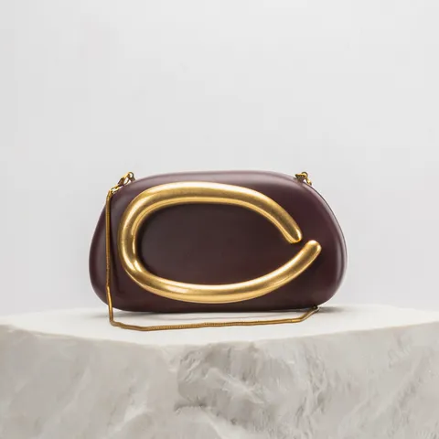Retro Elegant Party Wedding Banquet PU Leather Box Clutch Bag With Metal Handle Chain Women Evening Bag