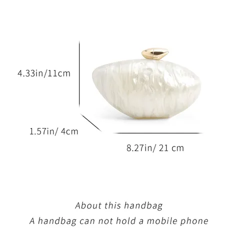 Women Acrylic Evening Bag Clear Marble Pattern Clutch Purse With Gold Metal Chain Crossbody Bag Fashion Handbag