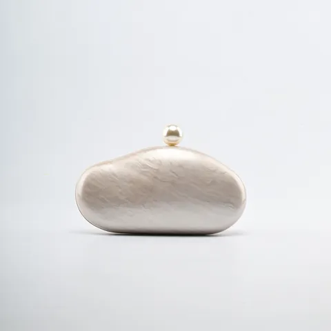 Women Acrylic Evening Bag Marble Pattern Clutch Purse With Pearl Clasp And Chain Designer Handbag For Party