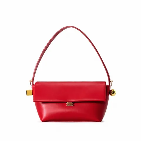 French Retro PU Leather Underarm Bag For Women Versatile Small Square Shoulder Bag Elegant Commuting Handbag