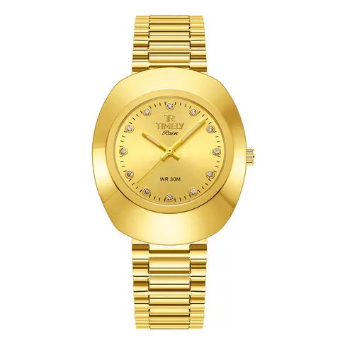 Reloj de Cuarzo de Aleación de Estilo Vintage Redondo Decoración de Strass Galvanizado Banda de Acero Metálico Resistente al Agua Reloj de Pulsera para Mujeres Hombres Parejas Regalo