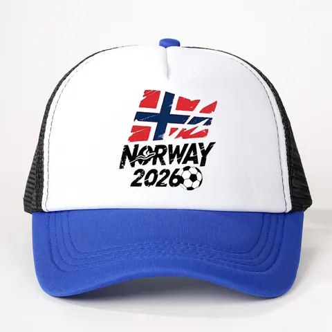 Cappello Trucker Regolabile in Mesh Traspirante di Poliestere Blocchi di Colore Visiera Curva Stampa Calcio Berretto da Baseball per Protezione Solare All aperto Unisex