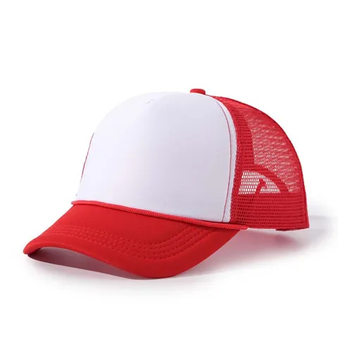 Casquette Trucker Décontractée en Maille de Polyester Respirante Couleur Unie Épissure Casquette de Baseball Avec Corde Décorative Réglable Protection Solaire Outdoor Sport Unisex