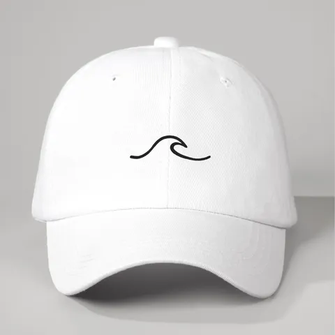 Berretto da Baseball in Poliestere con Stampa a Onde Protezione Solare Traspirante Regolabile Cappello Sportivo Casual per Uomo Donna