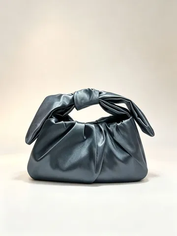 Women Fashion Satin Handbag Elegant Evening Bag Retro Chic Crossbody Bag Rabbit Metal Decor Ladies Party Purse