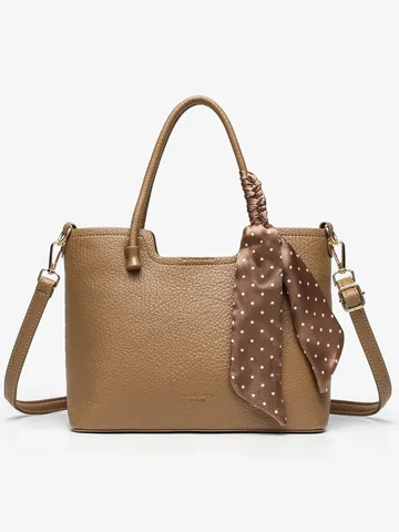 Women's PU Leather Tote Bag Large Capacity Casual Shoulder Handbag Urban Minimalist Top Handle Bag For Daily Commute