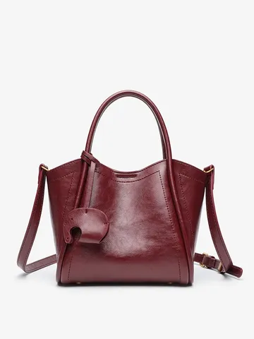 Women PU Leather Bucket Bag Niche Design Handbag Casual Commuter Crossbody Bag Stylish Daily Shoulder Bag