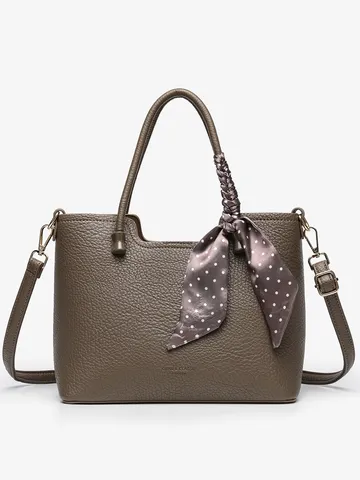 Women's PU Leather Tote Bag Large Capacity Casual Shoulder Handbag Urban Minimalist Top Handle Bag For Daily Commute