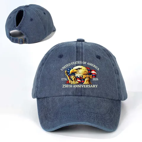 Damen Vintage Gewaschen Baumwolle Baseball Kappe Adler Druck Verstellbar Outdoor Sonnenschutz Casual Sport Hut