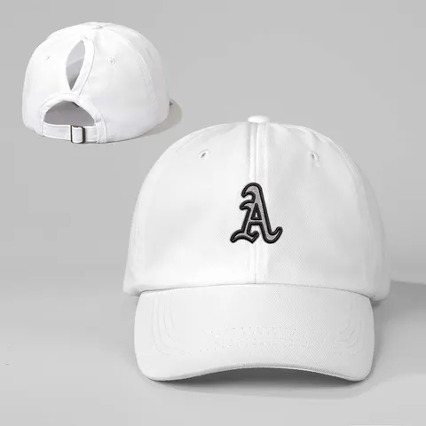Damen Pferdeschwanz Baseballkappe Gewaschenes Polyester Verstellbare Outdoor Sport Mütze Bestickte Casual Sonnenschutz Dad Hat