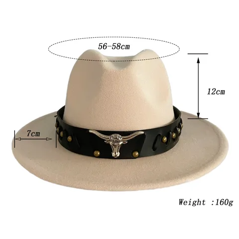 Chapeau Fedora Vintage Tête de Taureau Bord Plat Casquette de Jazz Style Britannique Mélange de Coton pour Hommes Femmes