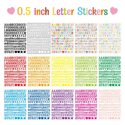 Artistic English Letter Stickers Waterproof Vinyl DIY Decals For Hand Ledger Journal Scrapbooking Diary Decoration