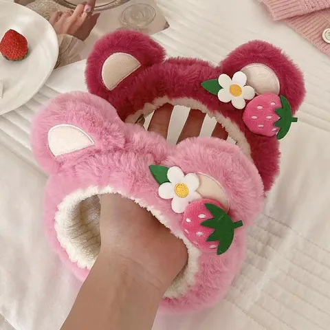 Pluche Schattige Berenoor Haarband Make-up Gezicht Wassen Haarband Zacht Cartoon Dieren Haarhoepel Voor Vrouwen En Meisjes