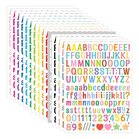 Artistic English Letter Stickers Waterproof Vinyl DIY Decals For Hand Ledger Journal Scrapbooking Diary Decoration