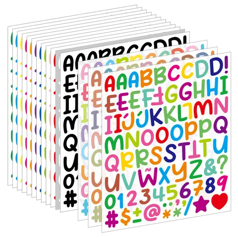 Cartoon Großbuchstaben Aufkleber Vinyl Wasserdicht DIY Alphabet Nummer Abziehbilder Für Scrapbooking Kartenherstellung