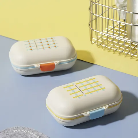 Portasapone Da Viaggio Portatile Con Coperchio Strato Di Drenaggio Plastica Scatola Di Sapone Pieghevole Creativa Per Bagno
