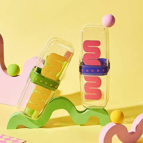 Tazza per Collutorio da Viaggio in Plastica Portatile Scatola Porta Spazzolino Dentifricio Set da Toeletta Dopamina Per Viaggi all'Aperto