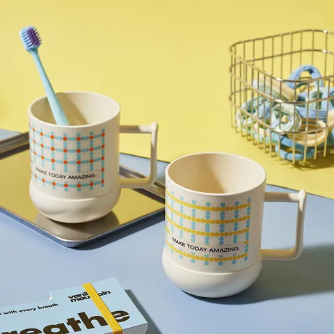 Tazza per Risciacquo Orale in Plastica Minimalista Tazza per Spazzolino da Denti Domestica Dormitorio Studenti Tazza da Coppia per Bagno