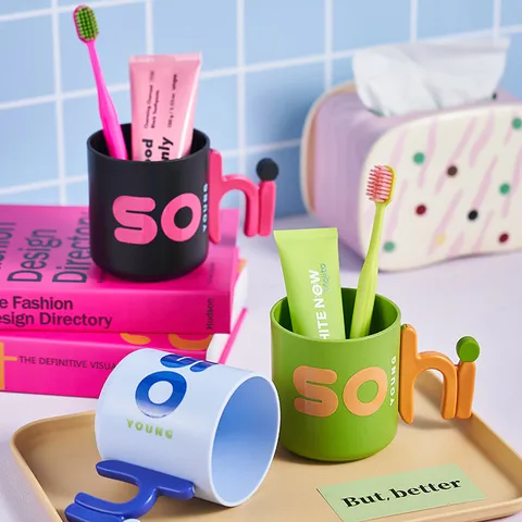 Tazza per Spazzolino da Denti per Bambini Cartone Animato Tazza per Gargarismo in PP Creativa Carina Tazza d'Acqua Portatile Bagno di Casa Tazza di Lavaggio