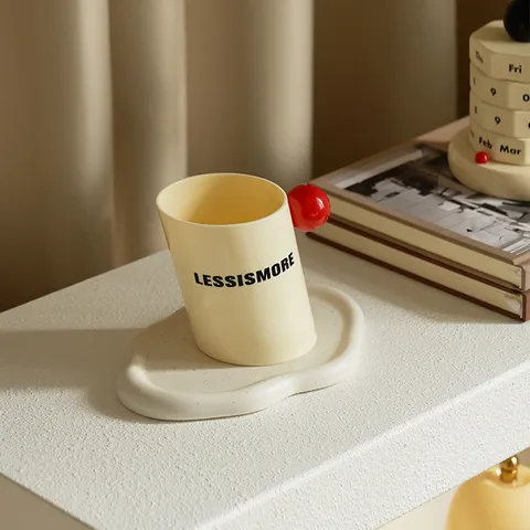 Bauhaus Plastic Mouthwash Cup Thickened Toothbrush Cup Creative Spherical Handle Minimalist Bathroom Cup