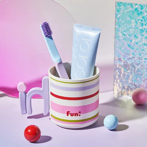 Bicchiere Collutorio in Plastica Famiglia Coppia Tazza Spazzolino Manico a Righe Creativo Tazza da Lavaggio Bicchiere da Bagno