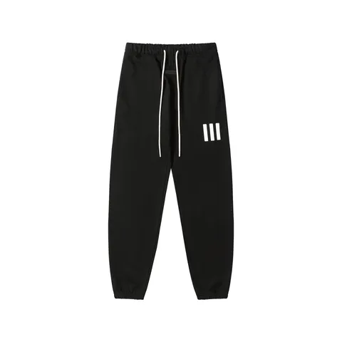 Pantalon de Jogging de Sport Thermocollé High Street Hommes Femmes Joggers Décontractés à Cordon Coton Streetwear Coupe Décontractée