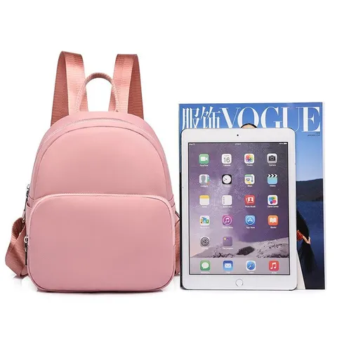 Sac à Dos Décontracté en Tissu Oxford Couleur Unie Mode Femme Antivol Voyage Sac d'École Quotidien