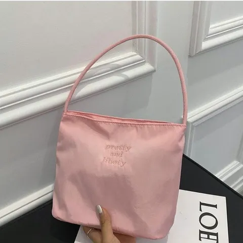 Sac Bandoulière en Nylon Mode pour Femmes Sac Seau Brodé Décontracté