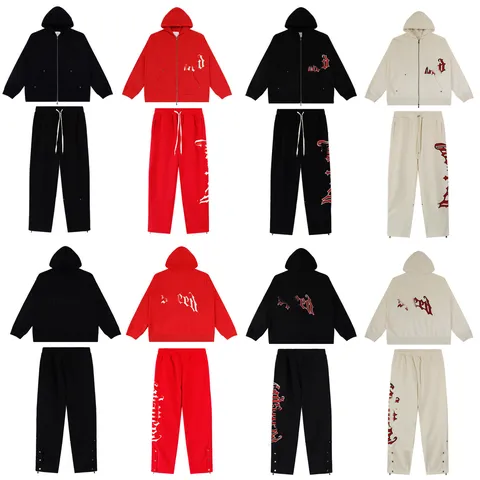 God Speed Embroidered Hoodie Sweatpants Top And Bottom Streetwear Fashion Tracksuit For Men Women High Street Casual Clothing
