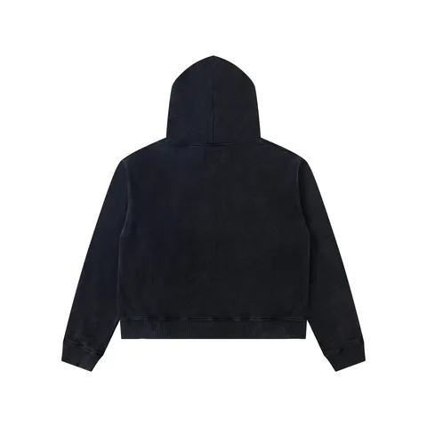 Men Casual Loose Hooded Sweatshirt Zipper Cardigan Long Sleeve Jacket Skull Graphic Print Streetwear Outerwear Top