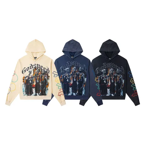 High Street Godspeed Totenkopf Grafik Gewaschener Hoodie Unisex Vintage Gothic Letter Print Oversized Sweatshirt Jacke